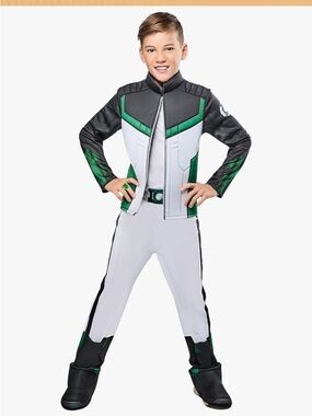 NWT Green Lantern Costume Jumpsuit with Attached Faux Jacket and Ring medium 7-8